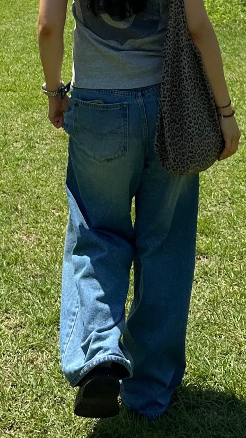 락케이크 딕시 로우라이즈 와이드 진 상품이미지3