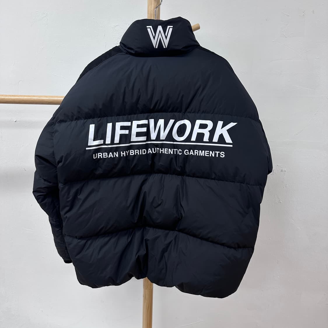 라이프워크 자가드 테이핑 오버핏 덕다운 자켓 점퍼 FREE 105 J27 상품이미지4