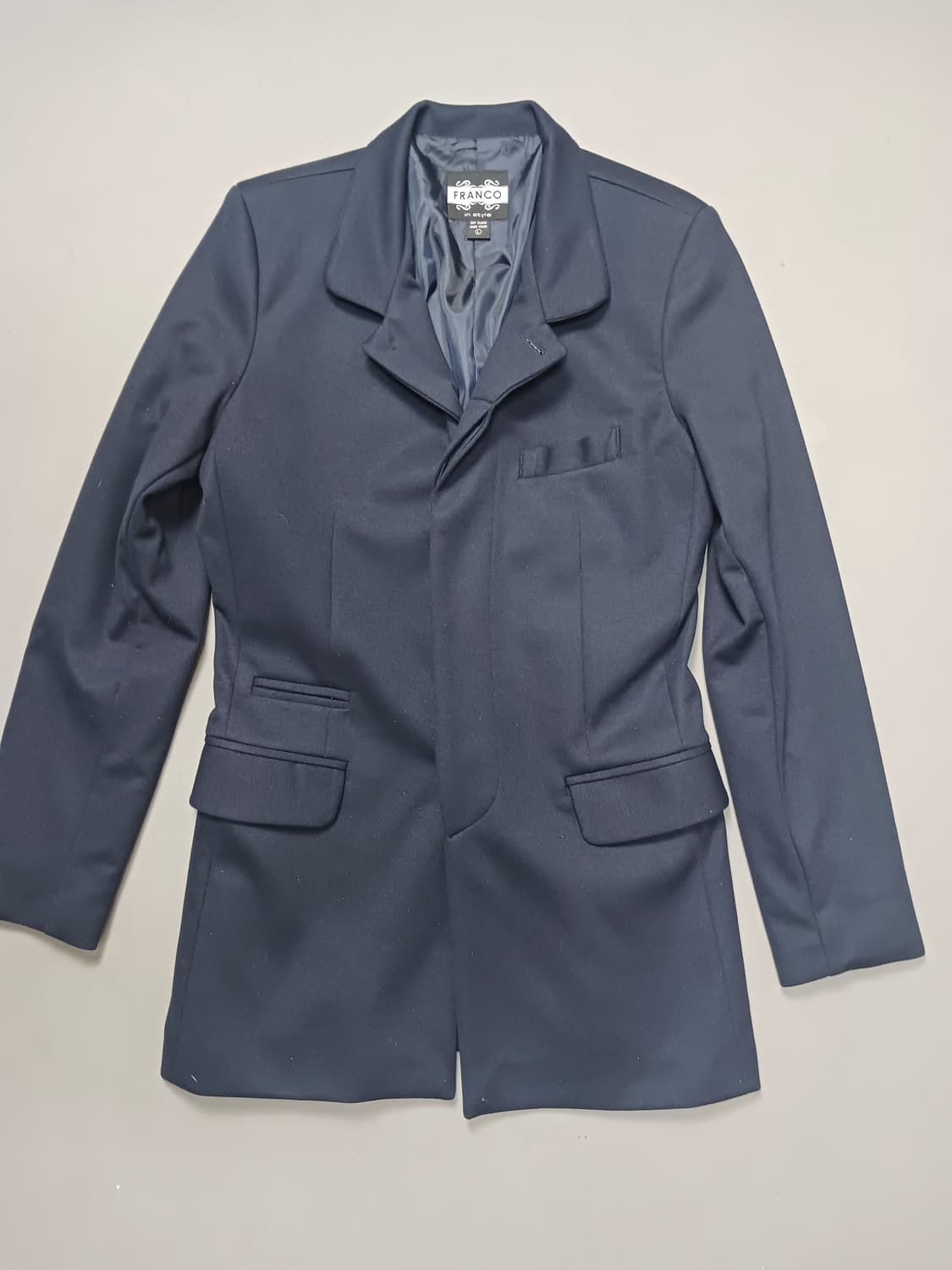 [L] 프랑코 롱 슬림 블레이저 자켓 네이비 상품이미지1