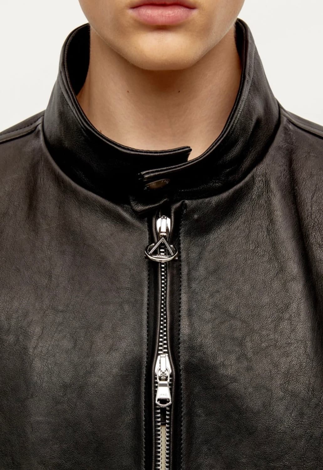 [50] 솔리드옴므 밴드넥 워싱 램스킨 레더 가죽 자켓 상품이미지5