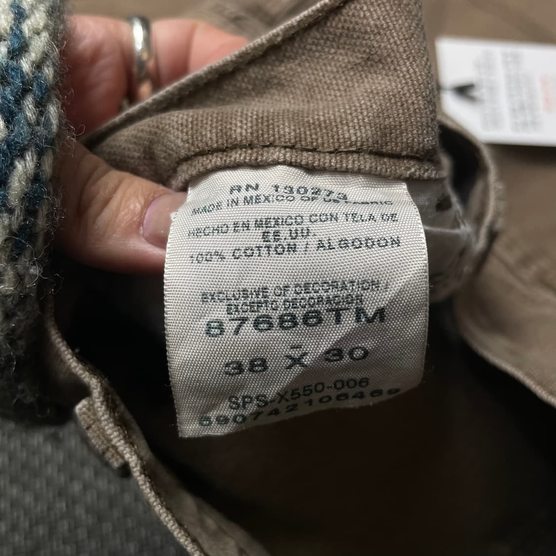 (38) 러스틀러 연브라운 백카고 데님 팬츠 상품이미지5