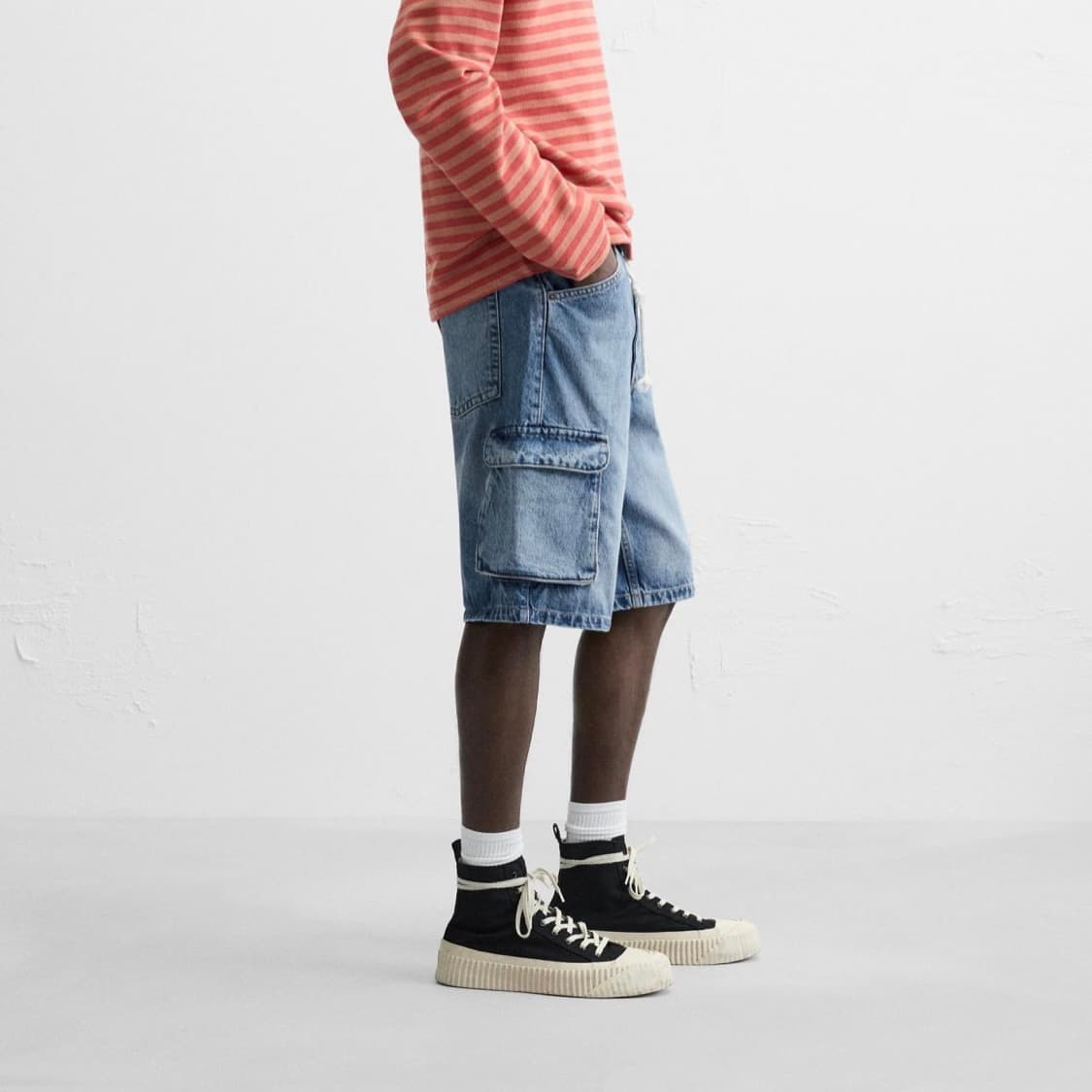 zara 자라 데님 카고 버뮤다 팬츠 상품이미지2