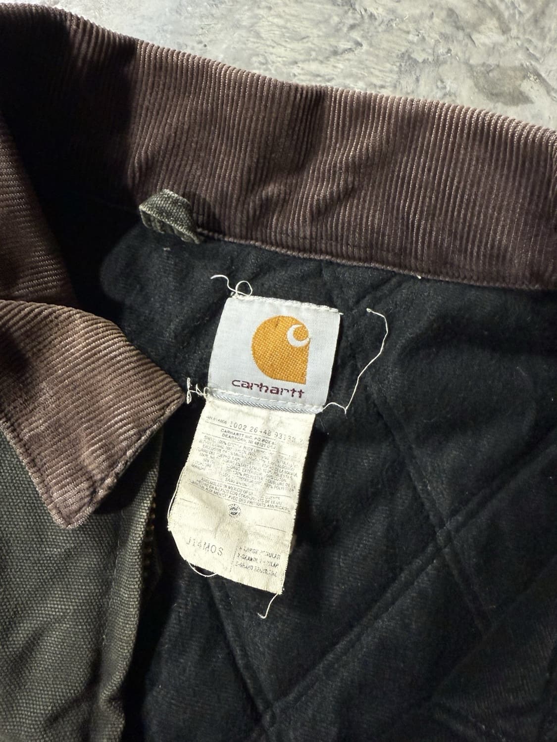 칼하트 J14 캔버스 자켓 모스 그린 상품이미지4