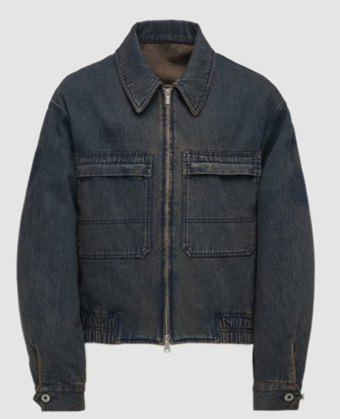 (새제품)쿠어 틴트 데님집업 자켓 인디고브라운 XL 상품이미지1