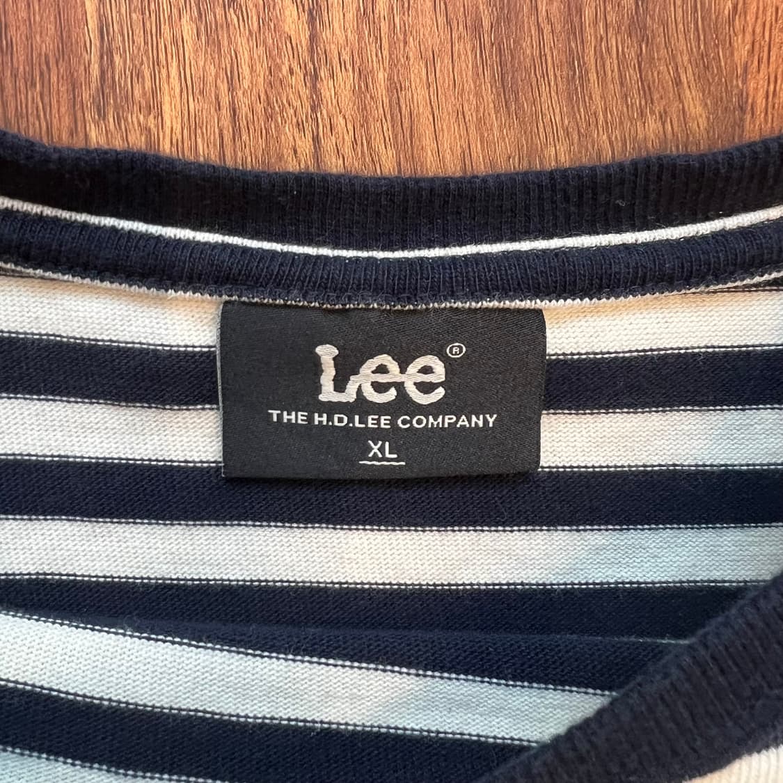 [XL]LEE 리 스트라이프 단가라 롱 슬리브 긴팔 티 상품이미지5