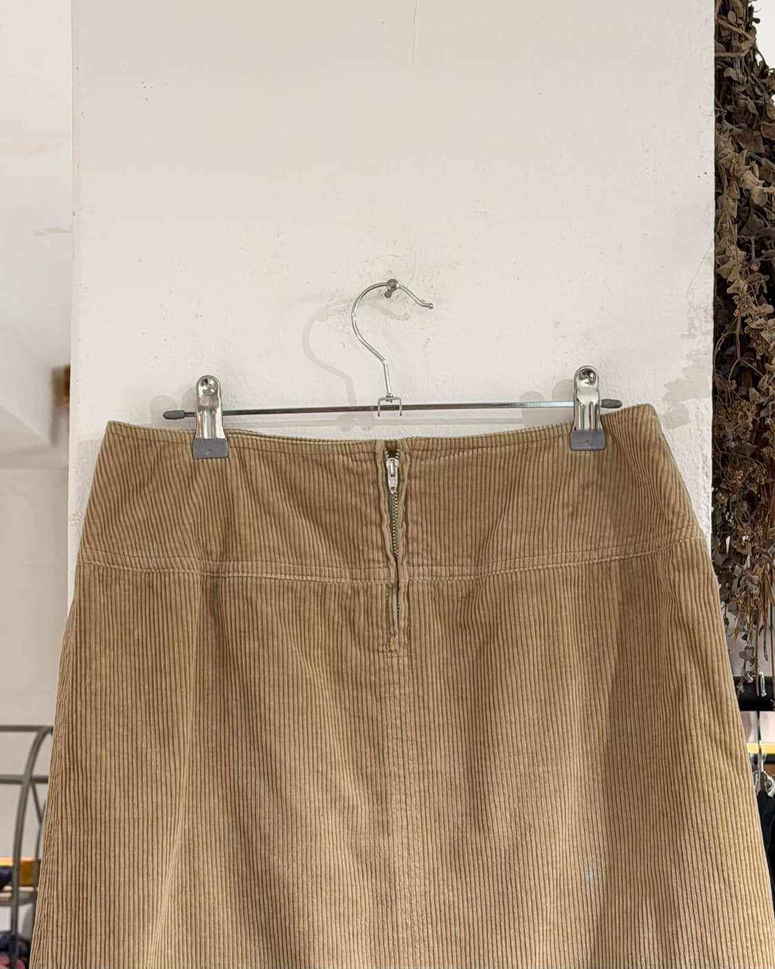 막스 마라 위캔드 베이지 코듀로이 버튼 포켓 스커트 상품이미지5