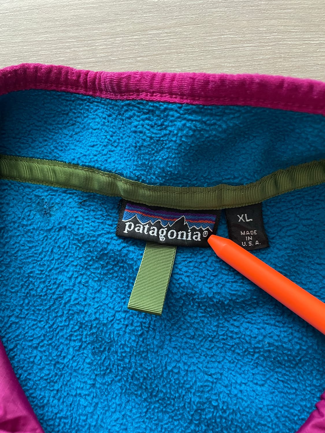 90s 파타고니아 집업 신칠라 블루 핑크 플리스  patagonia 상품이미지4