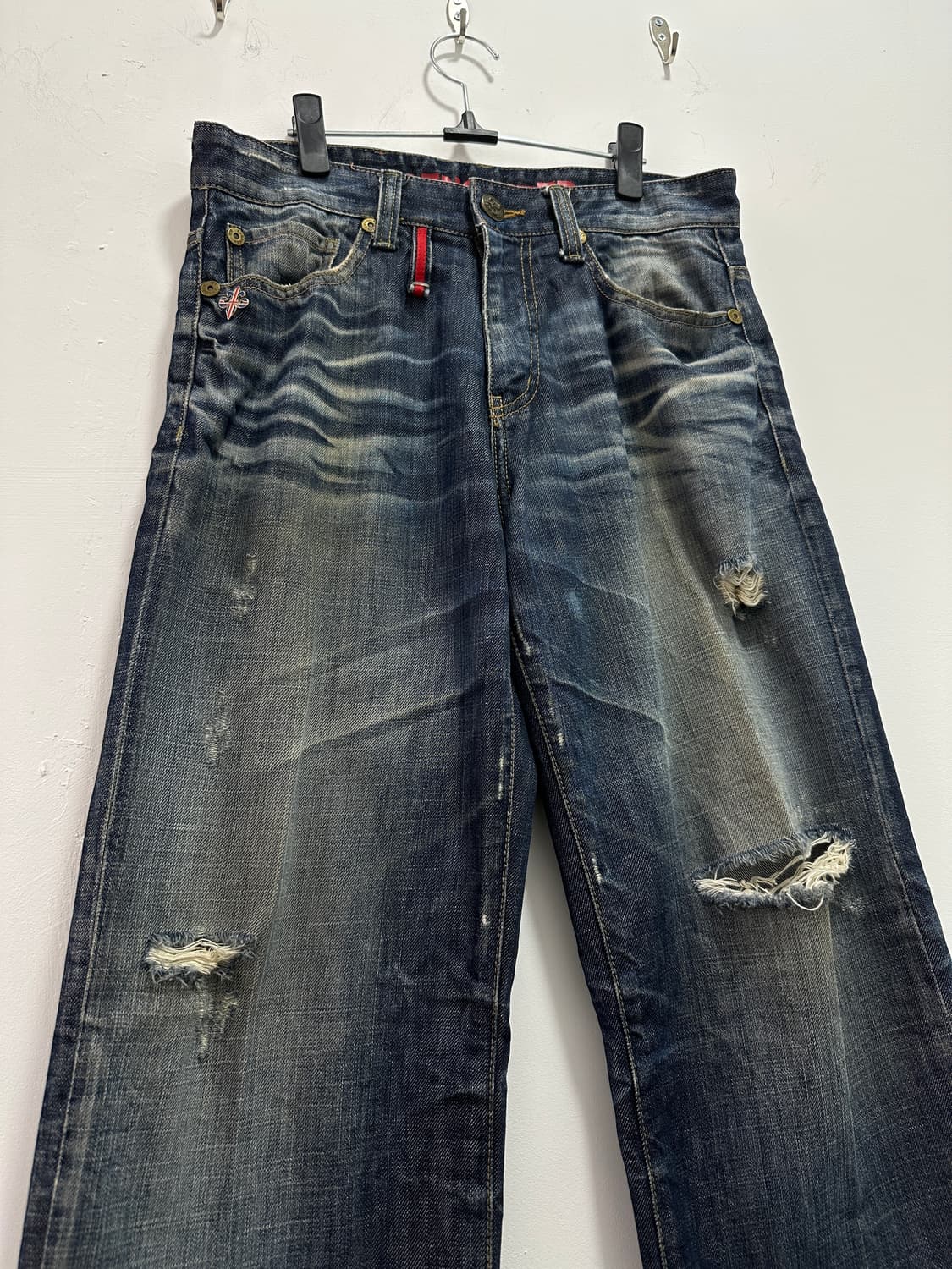 ASK destroyed back patch denim pants 상품이미지6