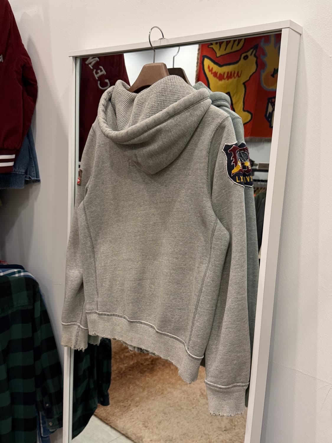 Abercrombie 아베크롬비 빈티지 디스트레스드 와플 후드 집업 상품이미지5