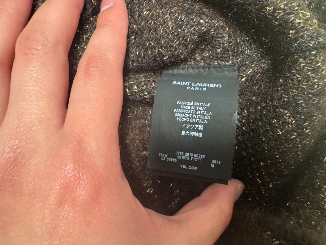 생로랑 13fw 레오파드 금사니트 상품이미지5