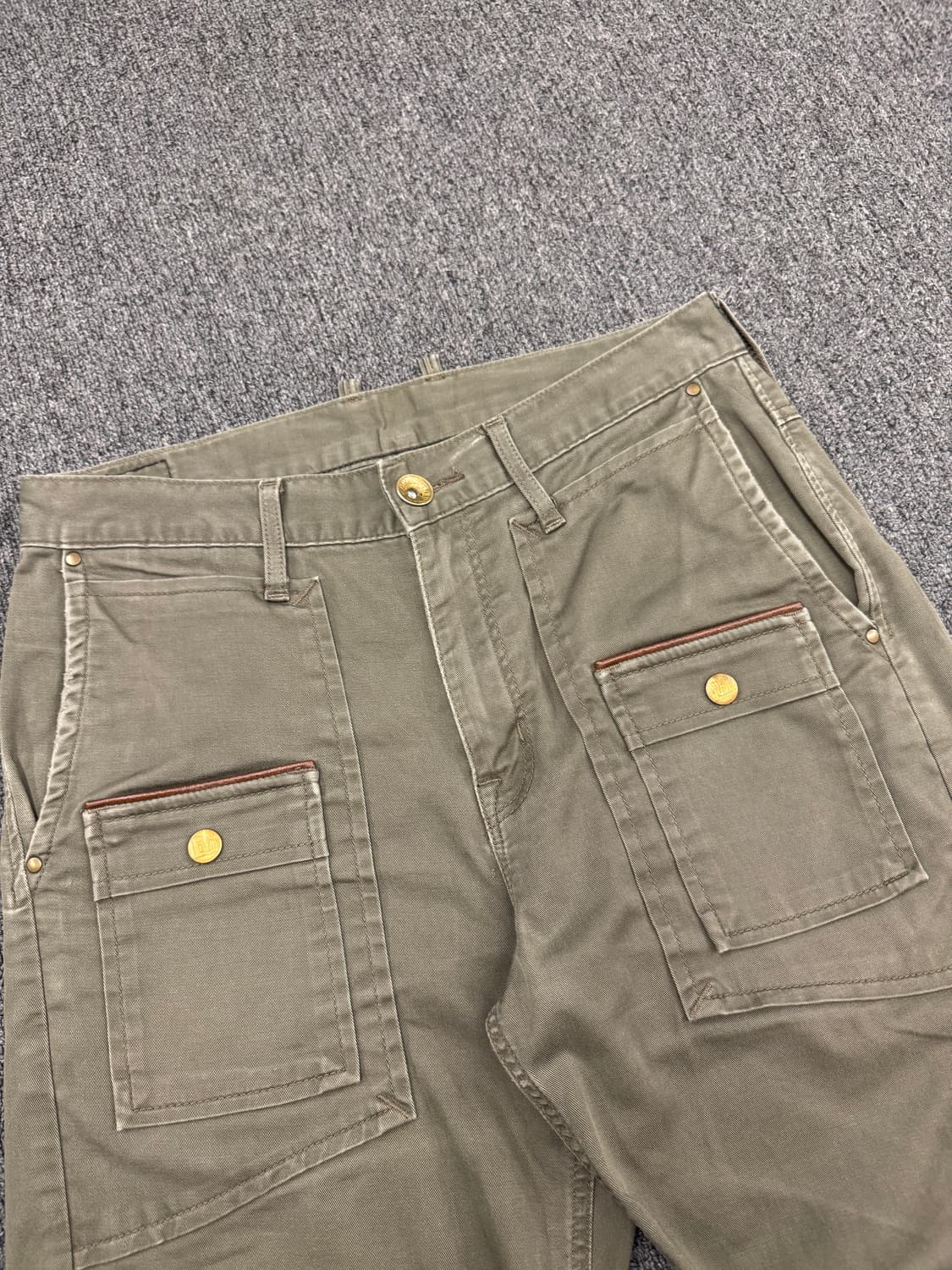 M)에드윈 빈티지 KX0003 올리브 더블포켓 코튼팬츠 상품이미지3