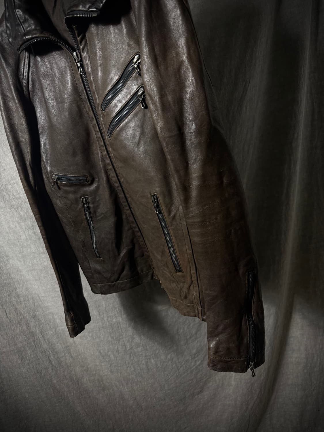 JULIUS Leather High-Neck Jacket 상품이미지5