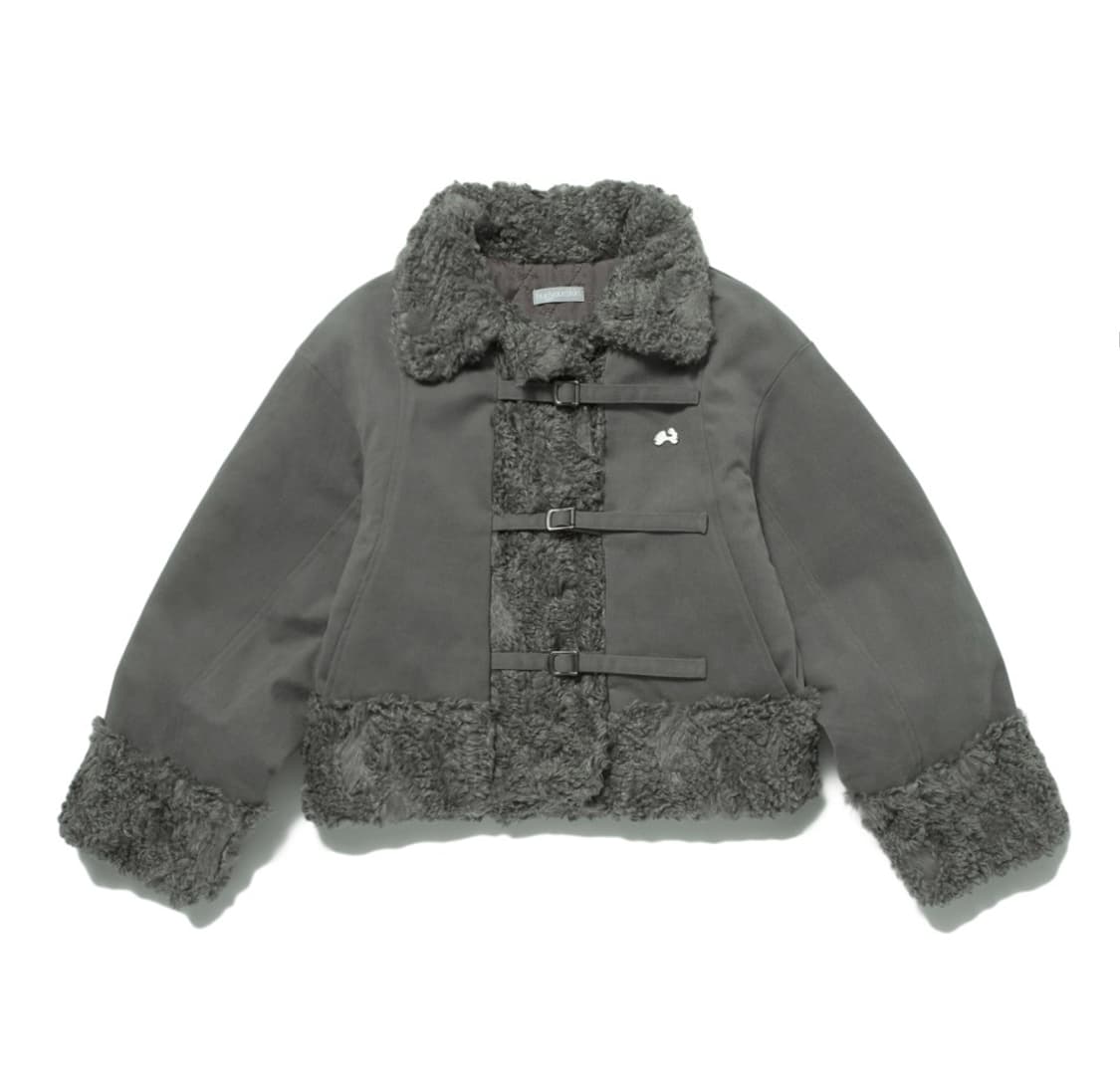 허그유어스킨 시어링 퍼 자켓(카키) 상품이미지1