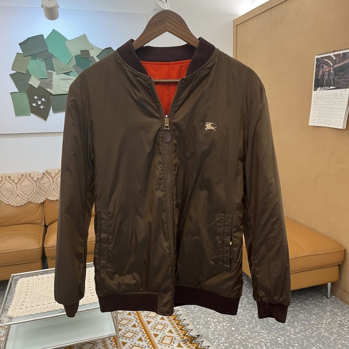 버버리 올드스쿨 레트로 리버시블 블루종 자켓 50 C10709 상품이미지5