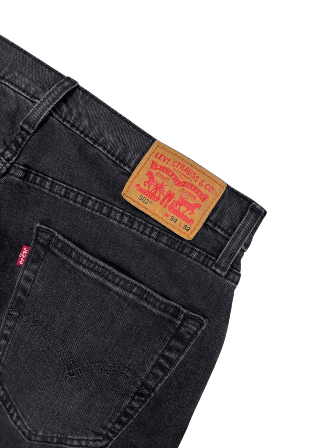 리바이스 502 흑청 데님팬츠 (34) 상품이미지7
