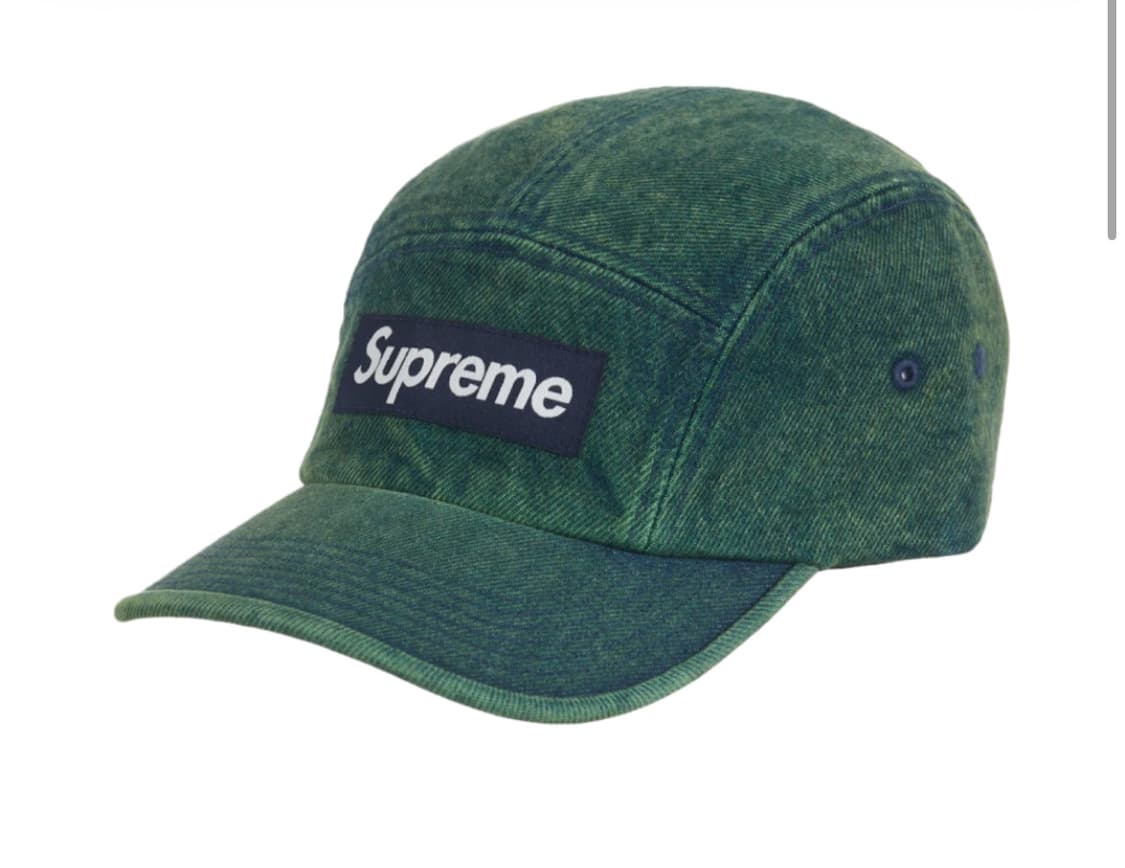 당일배송) 슈프림 데님 캠프캡 오버다이드 그린 - 23SS 모자 볼캡 상품이미지1