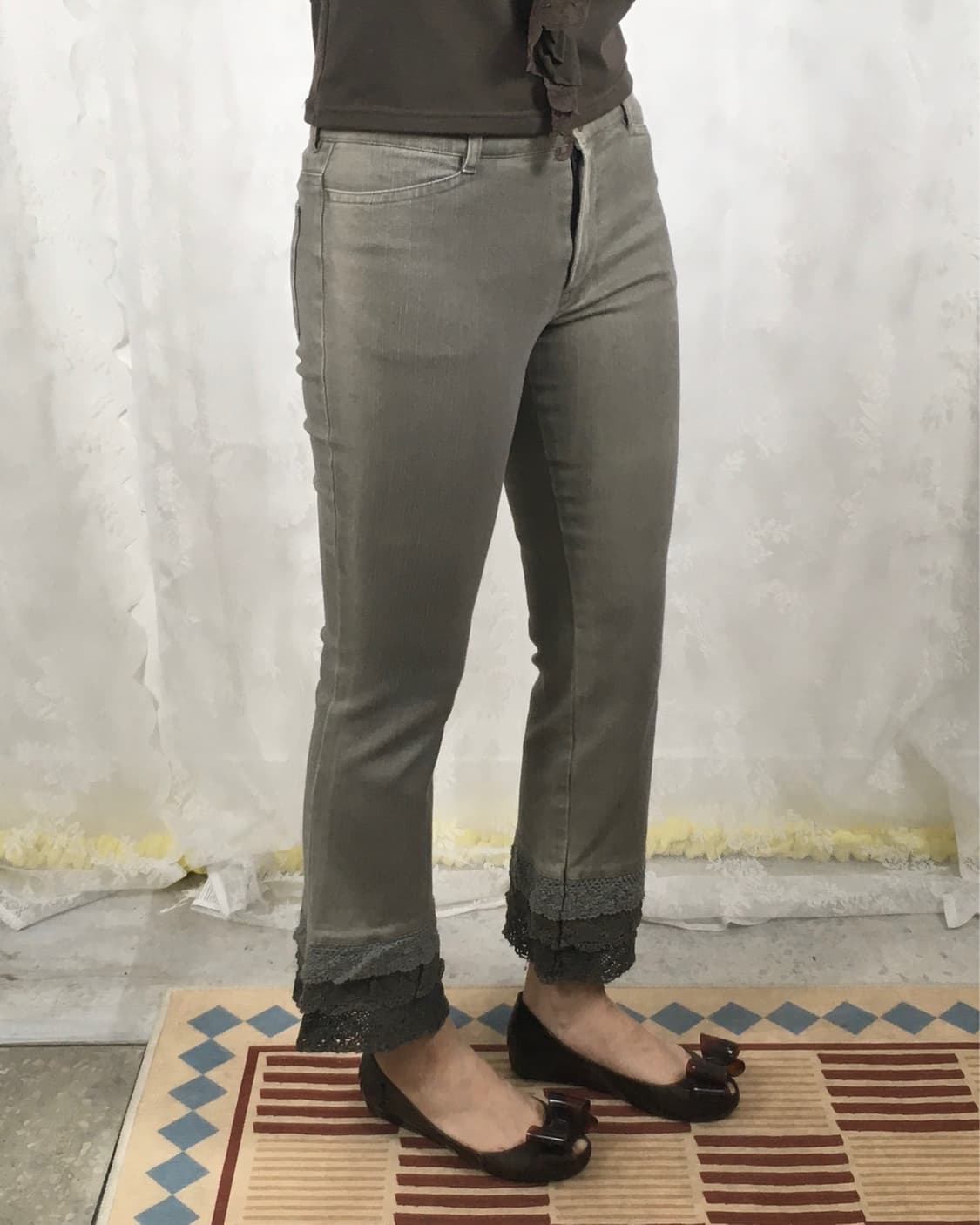 L'EST ROSE lace point capri pants 상품이미지1