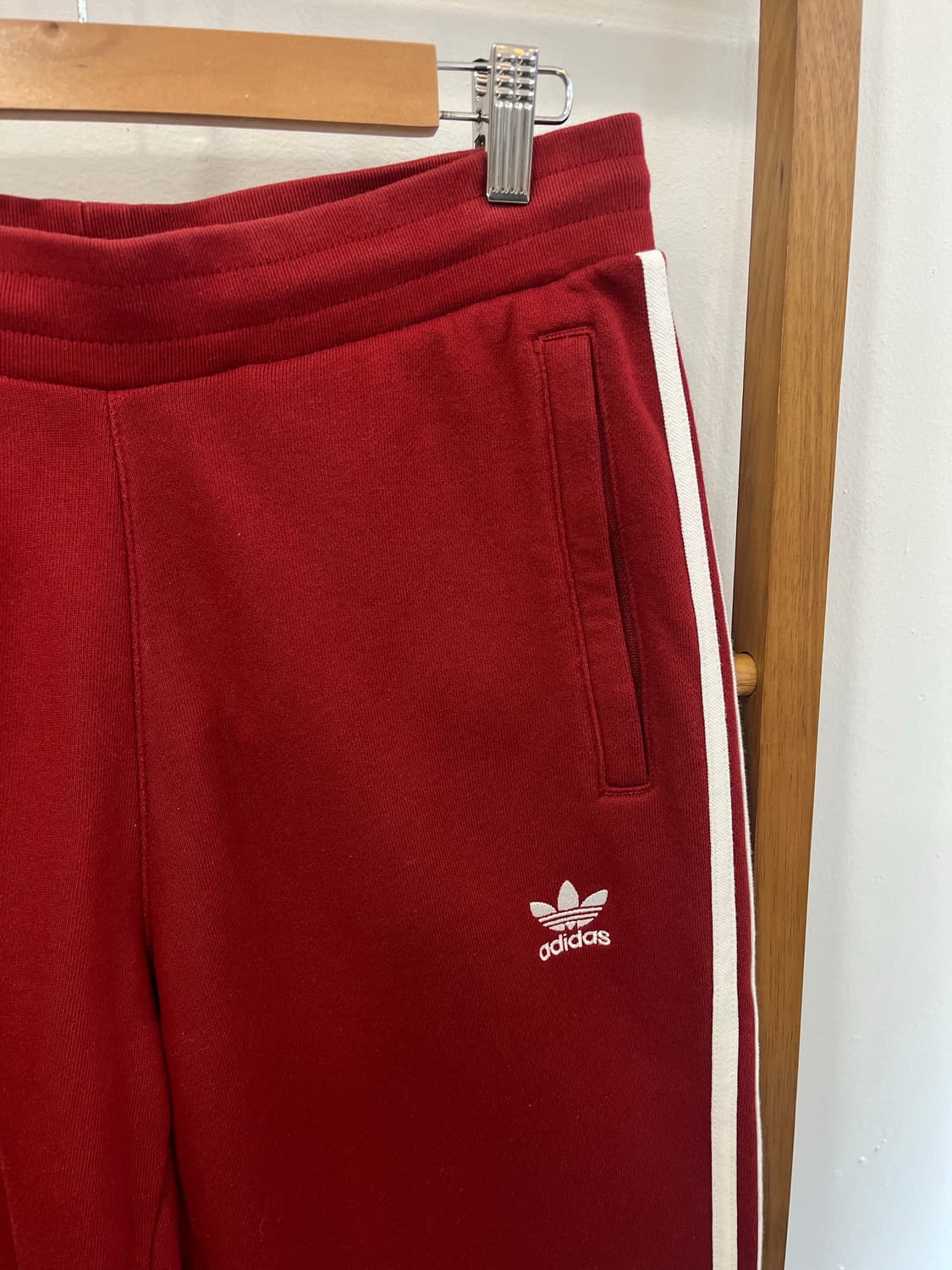 아디다스 삼선 트레이닝 바지 버건디 상품이미지2