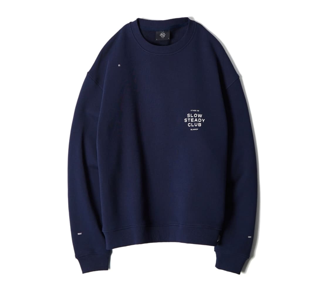 슬로우스테디클럽 네이비 맨투맨 상품이미지1