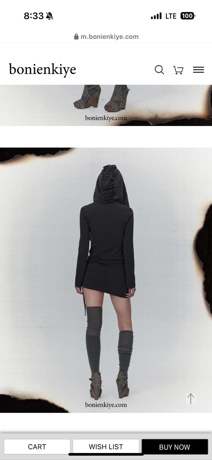 Bonienkiye 후드원피스  차콜 상품이미지2