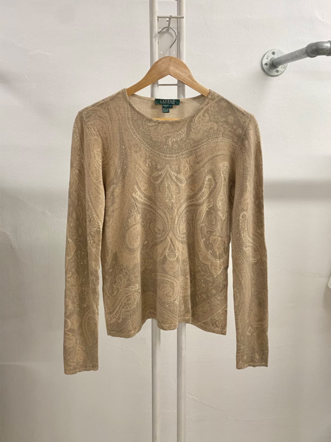 캐시미어 실크 혼방 페이즐리 니트 티셔츠 상품이미지2