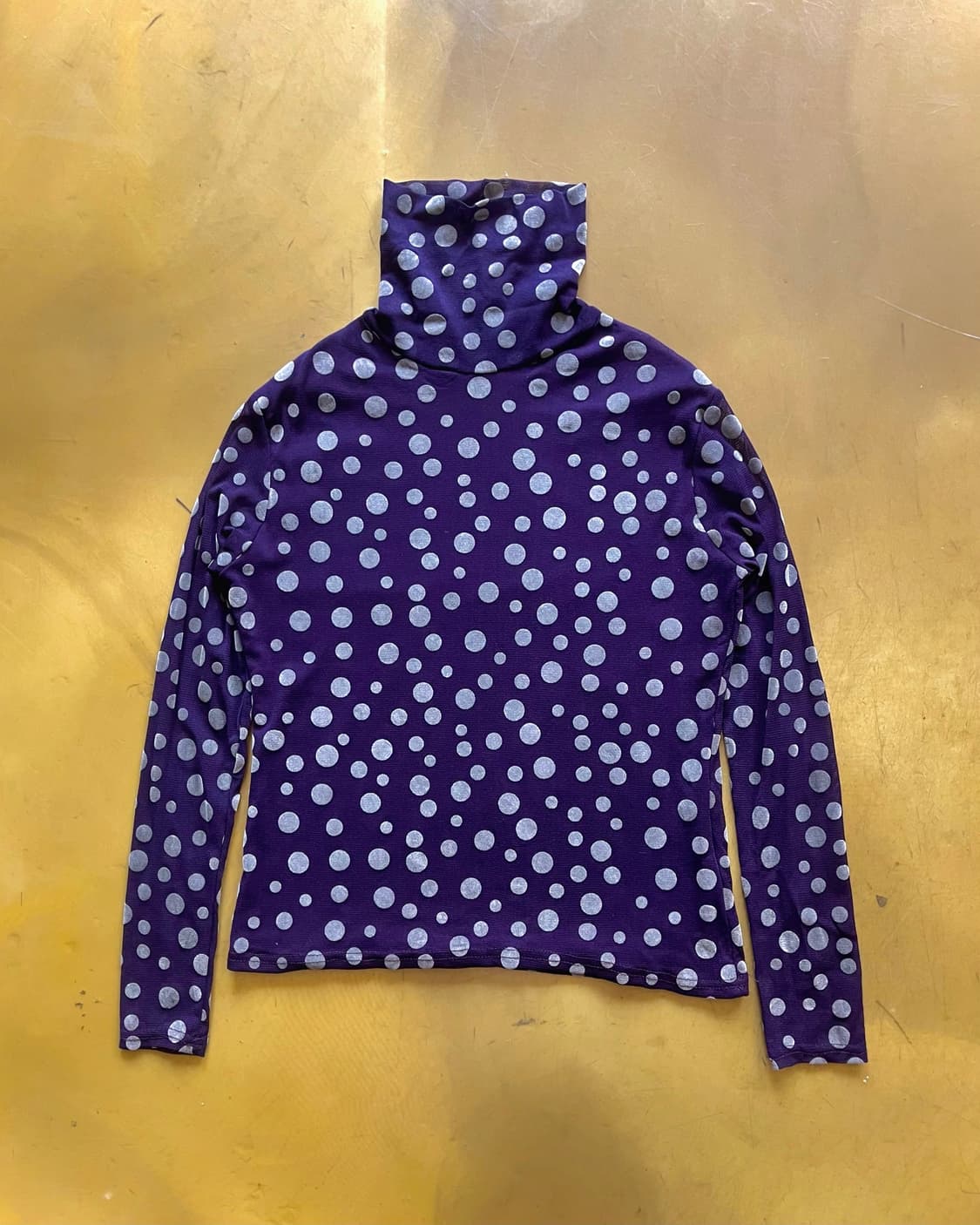 90-00s Rosa d'oro Japan Dot Long-Sleeve 상품이미지8
