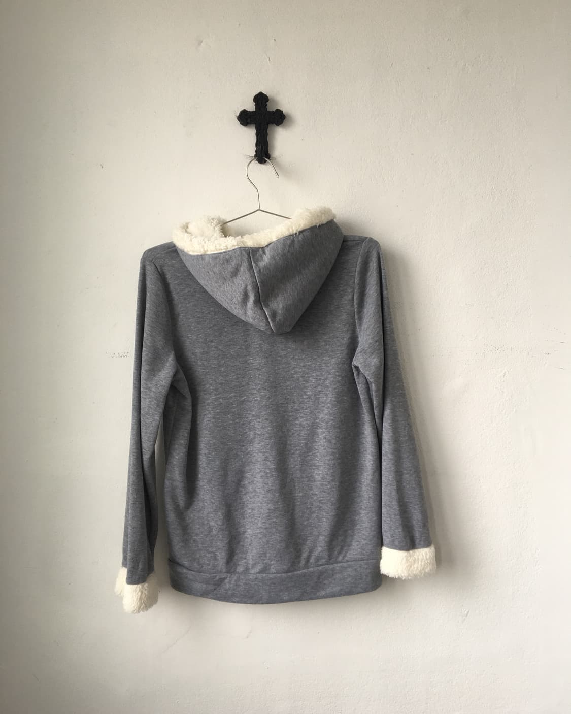 Fake fur trimming hood zip up 상품이미지3