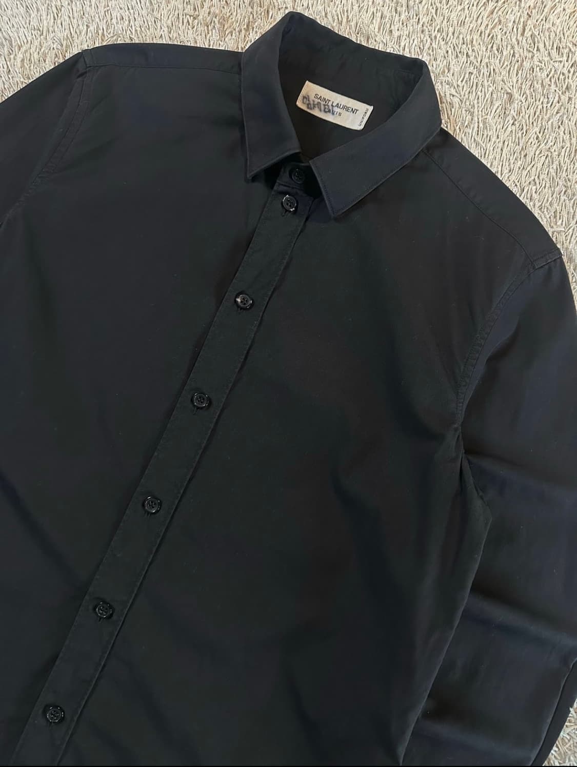 생로랑 SAINT LAURENT 코튼 셔츠 블랙 F36 상품이미지2