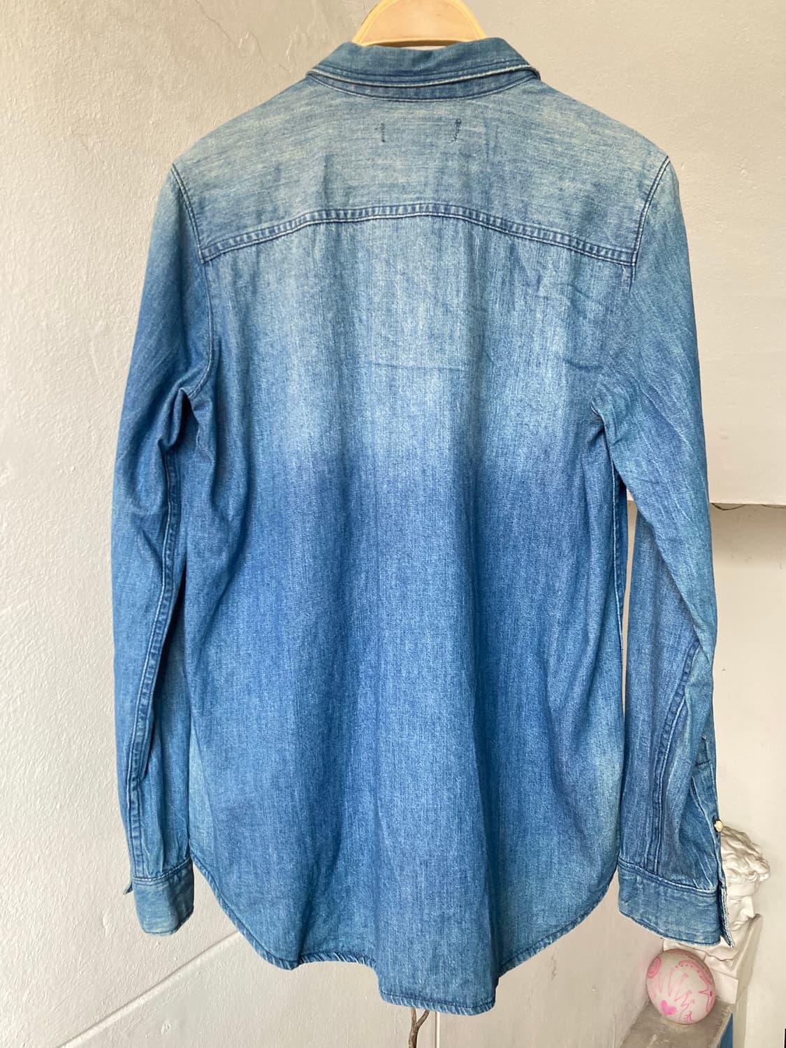 단추 포인트 웨스턴 데님 셔츠 상품이미지6