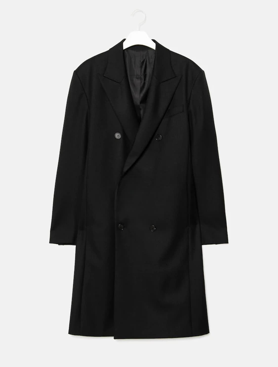 준지 피크드 라펠 더블 롱코트(48) 상품이미지1