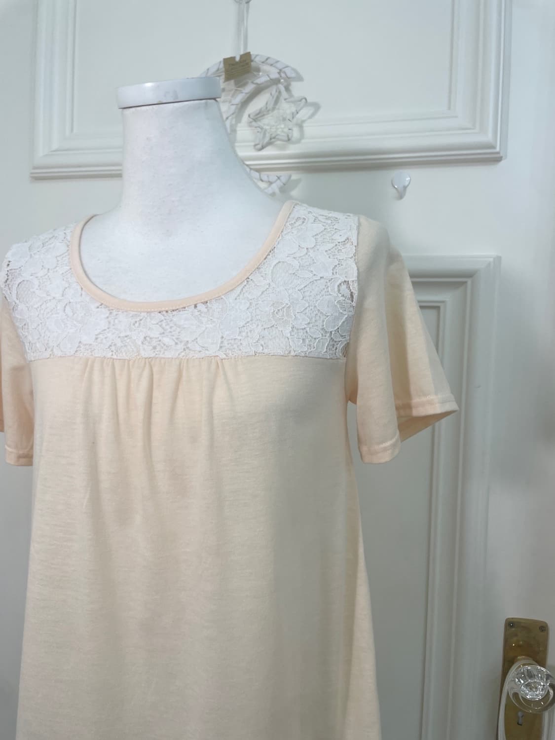 butter yellow lace shirring half top 상품이미지7