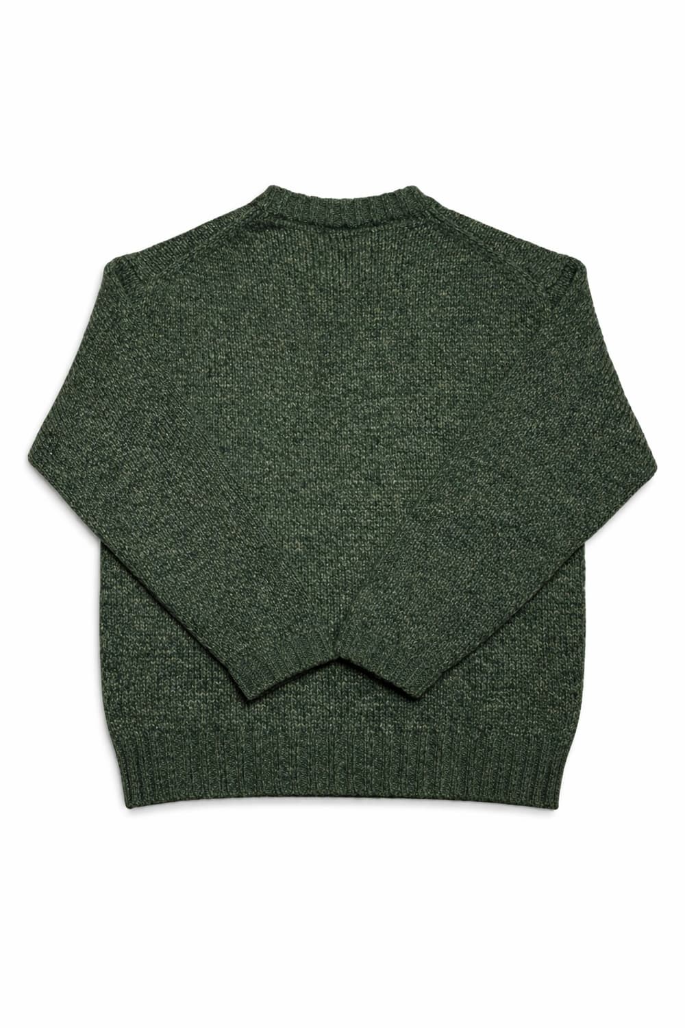 JPN 00s 일본 빈티지 울혼방 아메카지 멜란지그린 헨리넥 니트 스웨터 상품이미지2