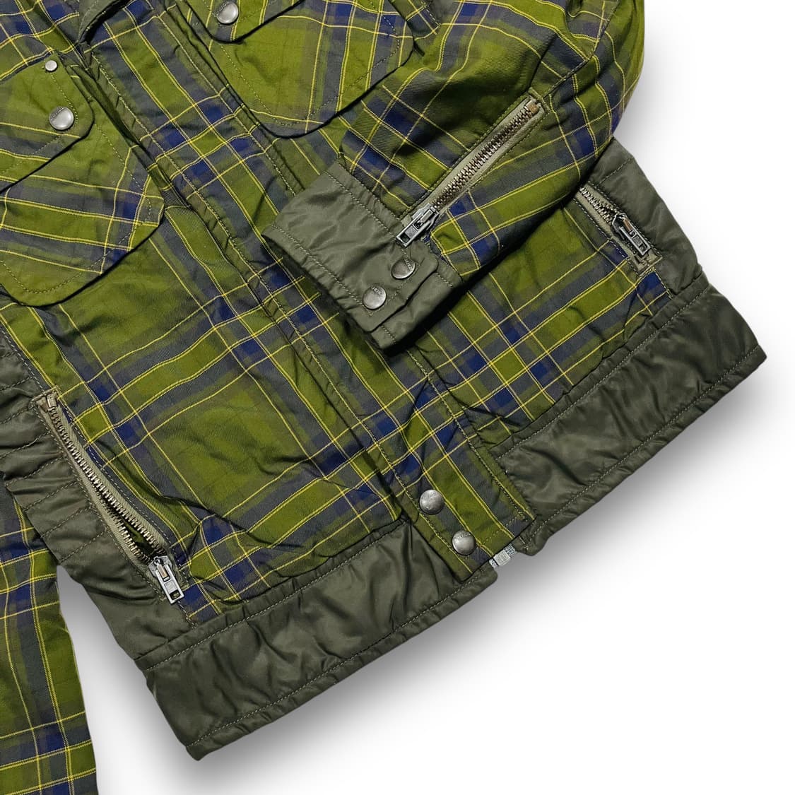 펑크 에너지 골드 그린 타탄체크 빈티지 자켓 상품이미지4