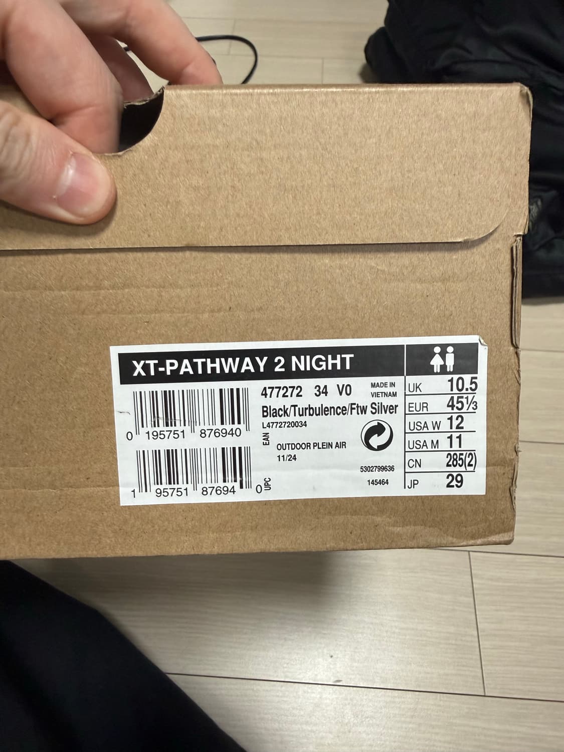 살로몬 패스웨이2 나이트 블랙 실버 290사이즈 상품이미지3