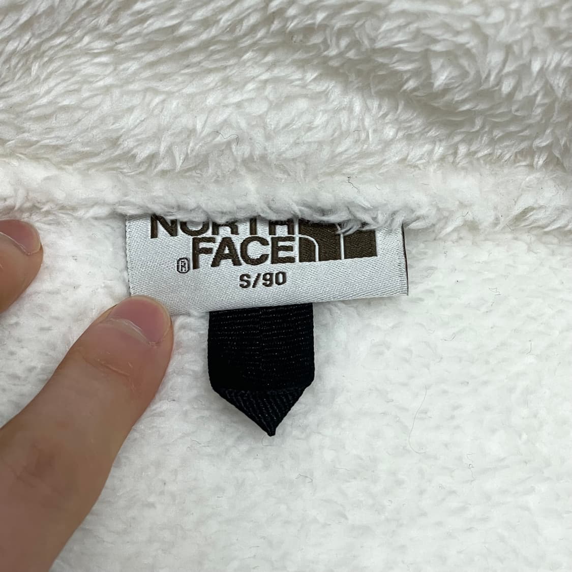 노스페이스 화이트 밍크 기모 플리스 자켓 남성S 상품이미지5