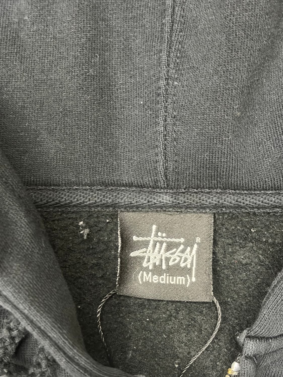 00s stussy 스투시 블랙 써클 후드 집업 상품이미지8