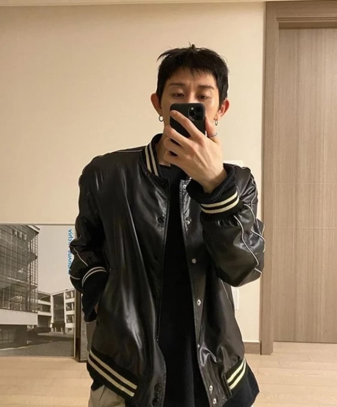 셀린느 나일론 봄버 테디 자켓 코쿤 L 상품이미지1