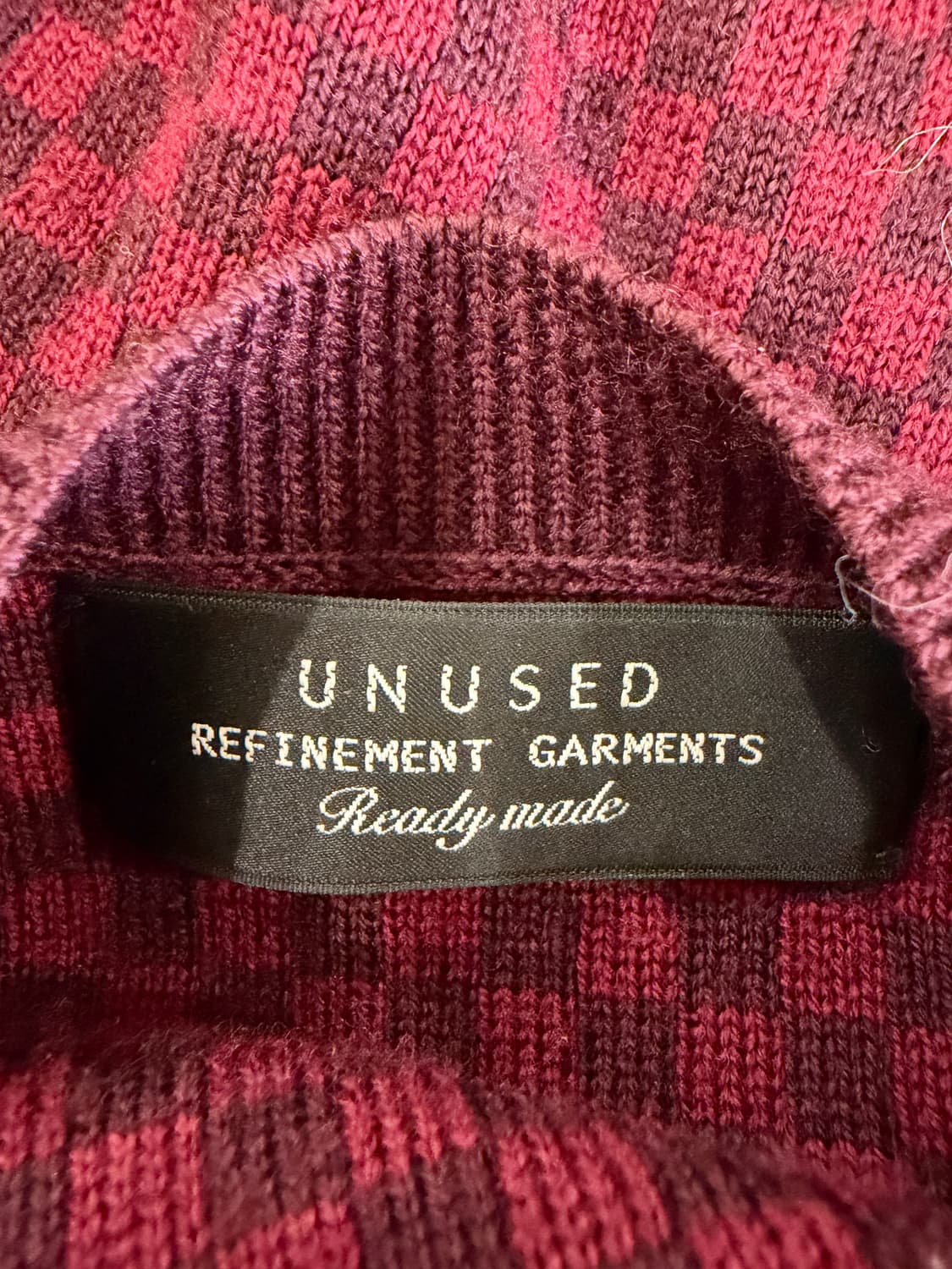 언유즈드 울 체크 가디건 상품이미지5