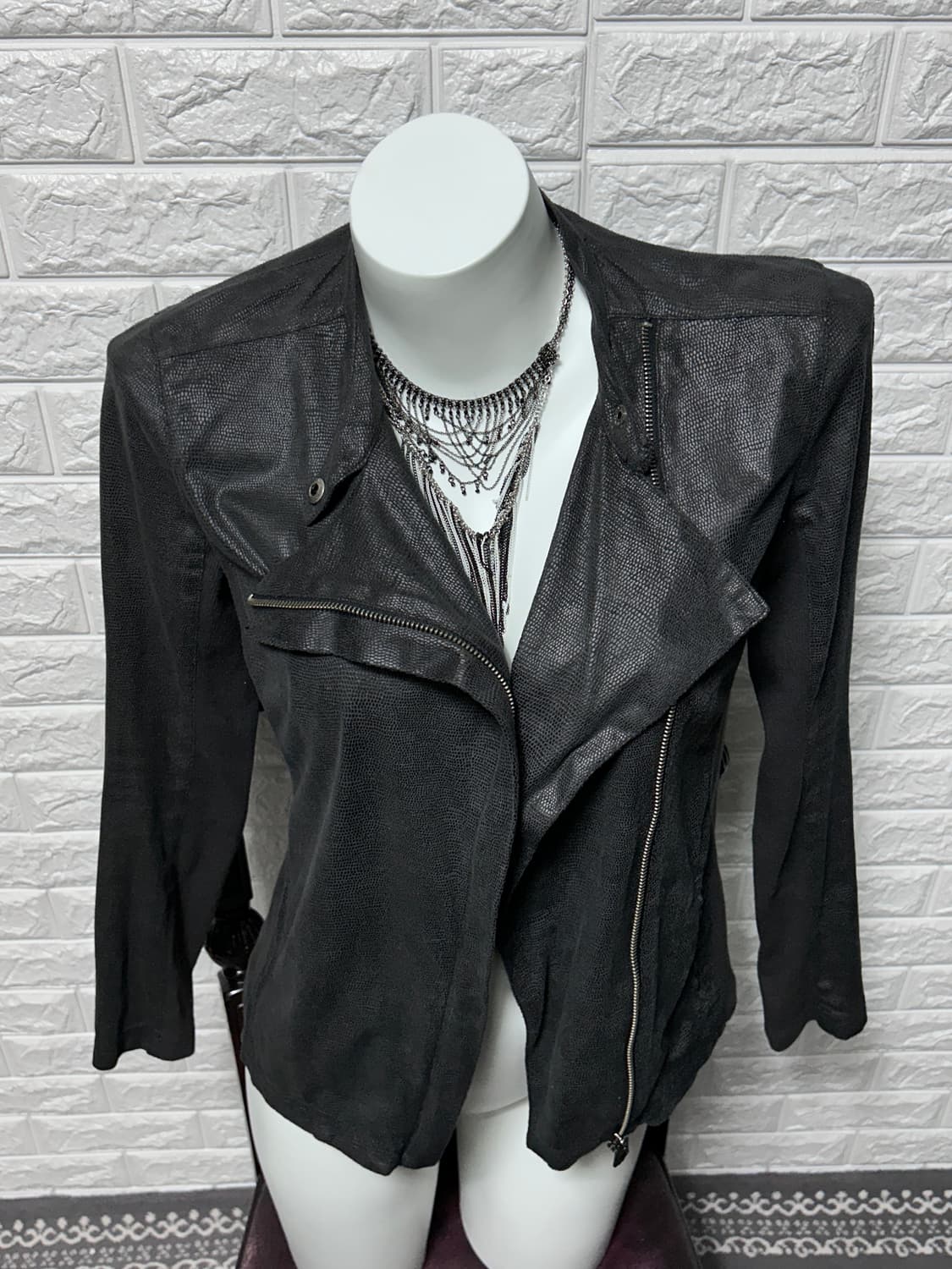 아르마니 사선 파이톤 자켓 상품이미지5