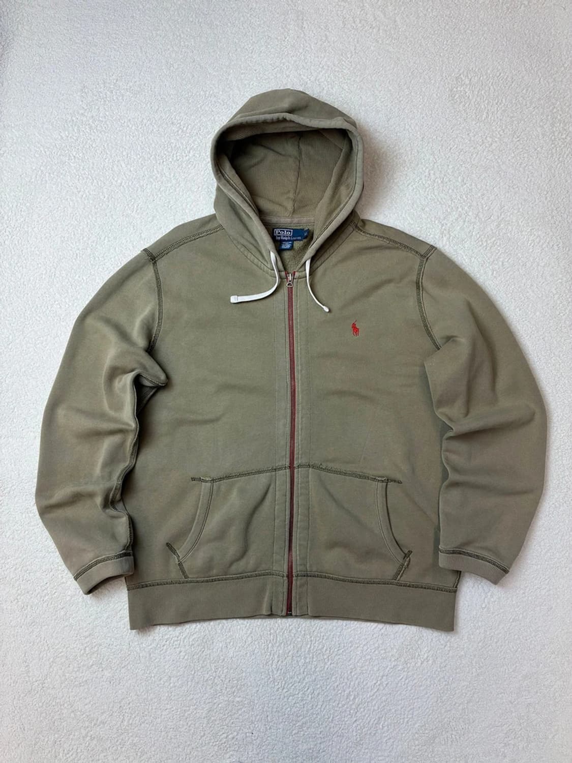 폴로 랄프로렌 00's 라이트 카키 후드 집업 PN5735 상품이미지1