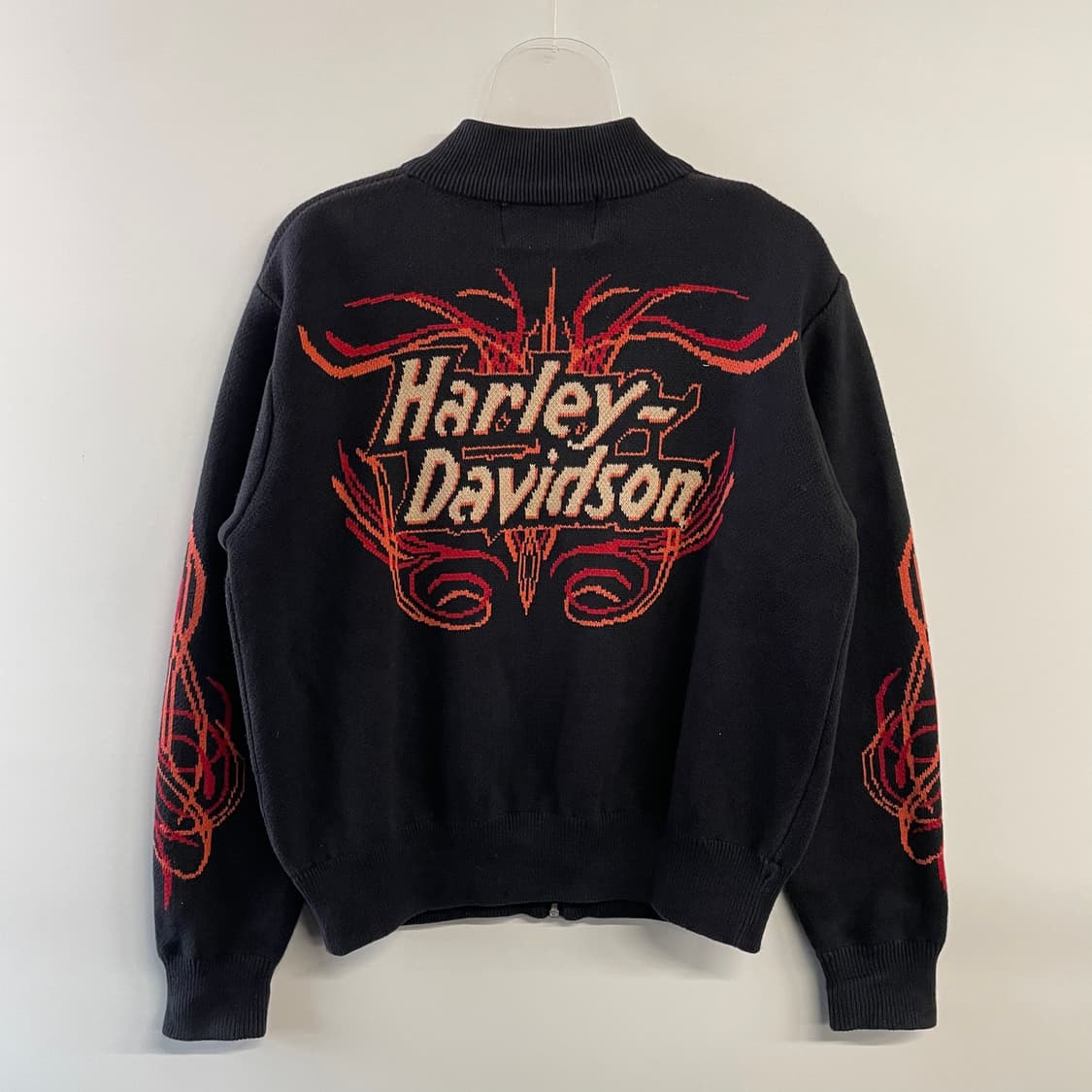 90s 할리데이비슨 플레임 니트집업 상품이미지1