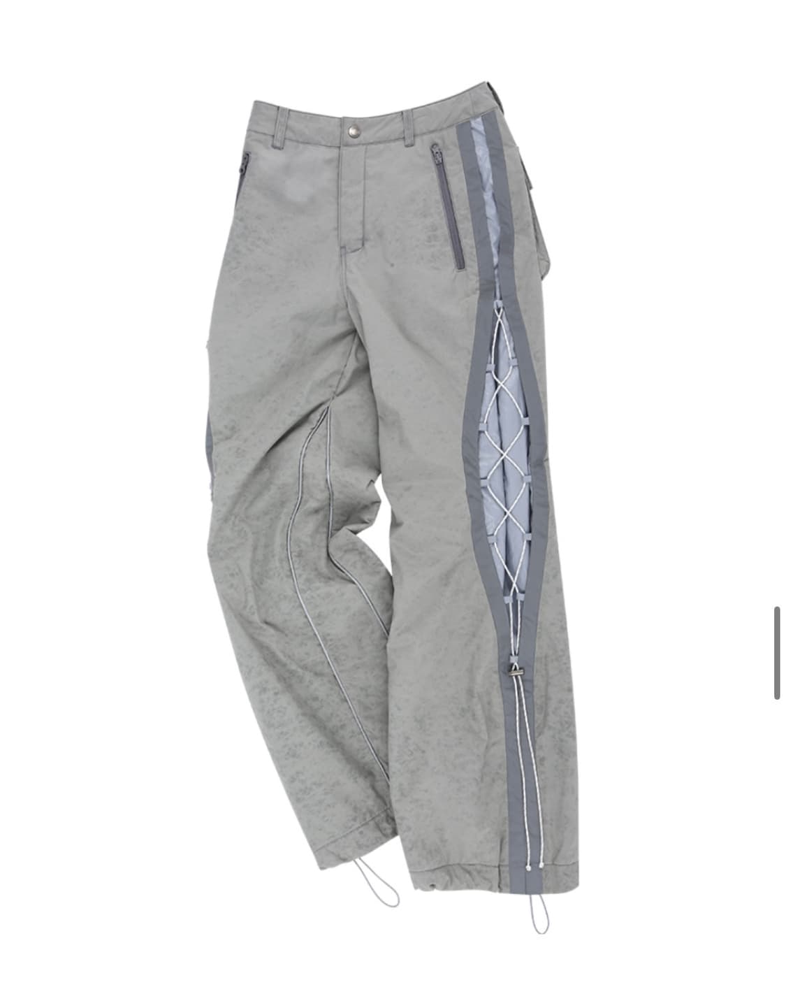 Crack padded race-up wide pants 38 size 상품이미지1