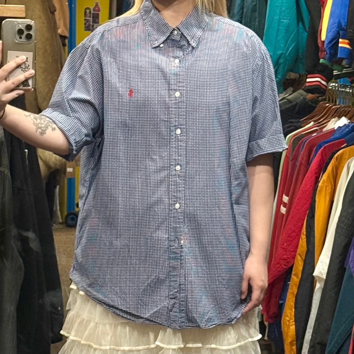 [HI] 폴로 랄프로렌 반팔셔츠 체크블루 상품이미지2