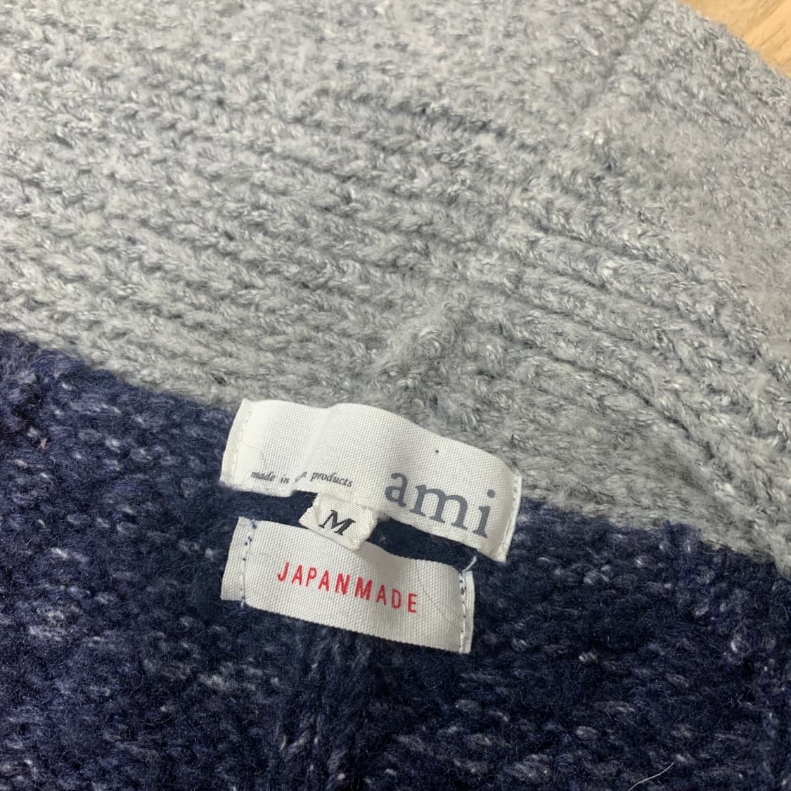 90-95)Ami 일본 빈티지 숄카라가디건 상품이미지3