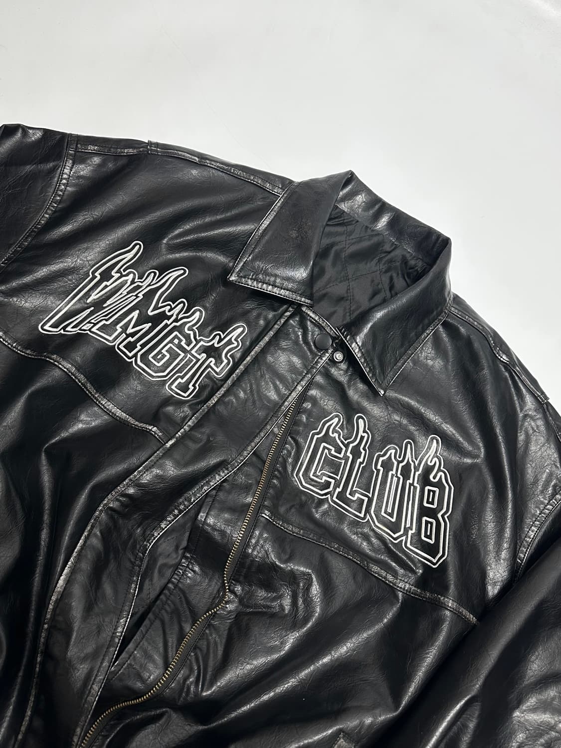 W.Management 인조가죽 블루종 자켓 상품이미지3