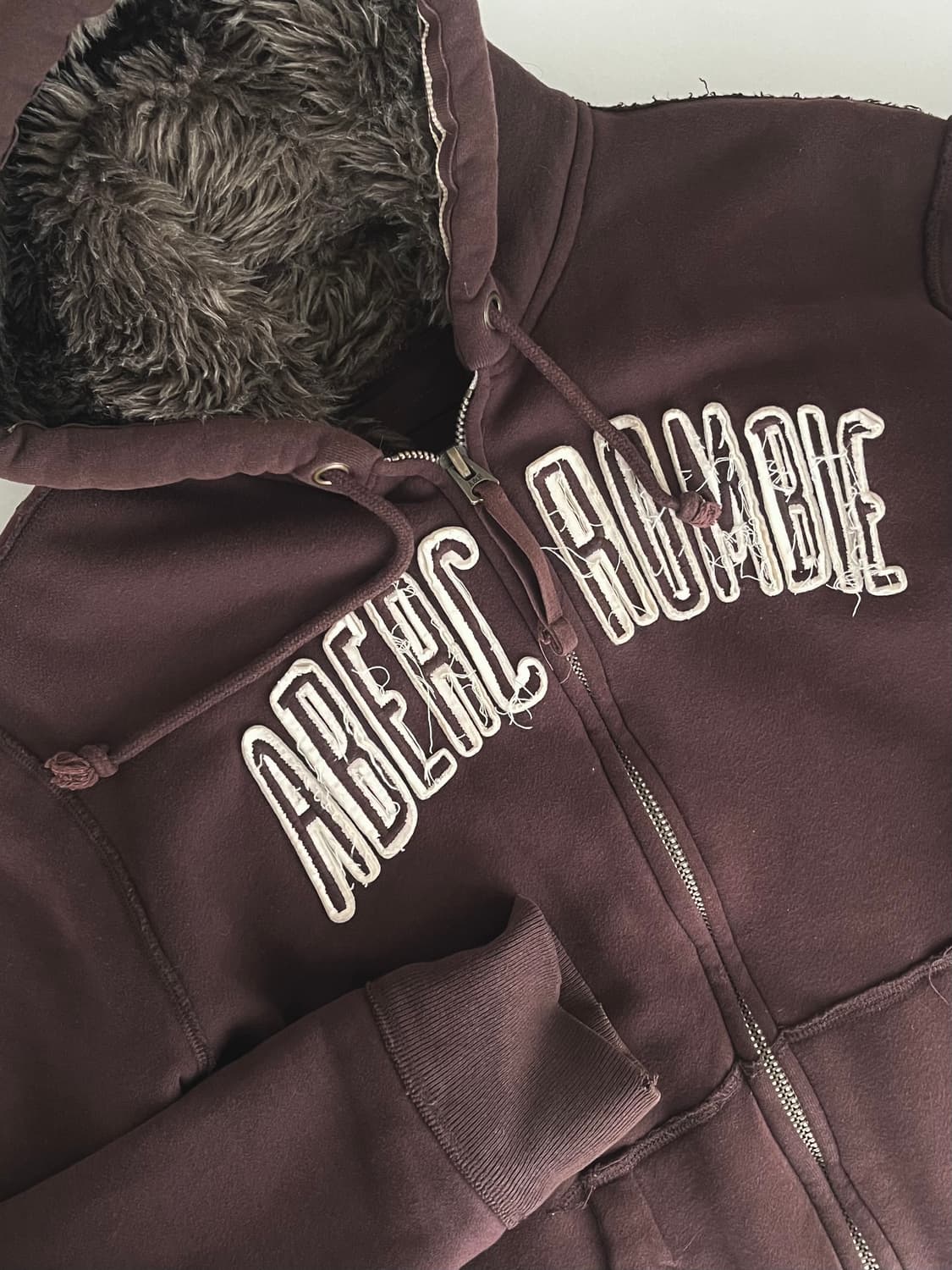 M) 00s 아베크롬비 울프죠 후드집업 브라운 상품이미지7