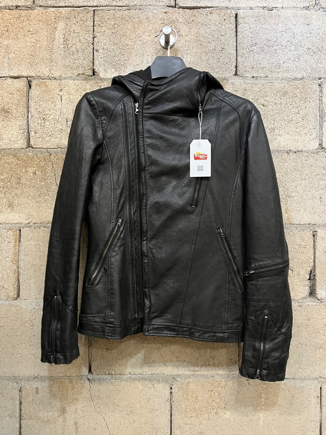 빈티지 비대칭 양가죽 레더 자켓 상품이미지1