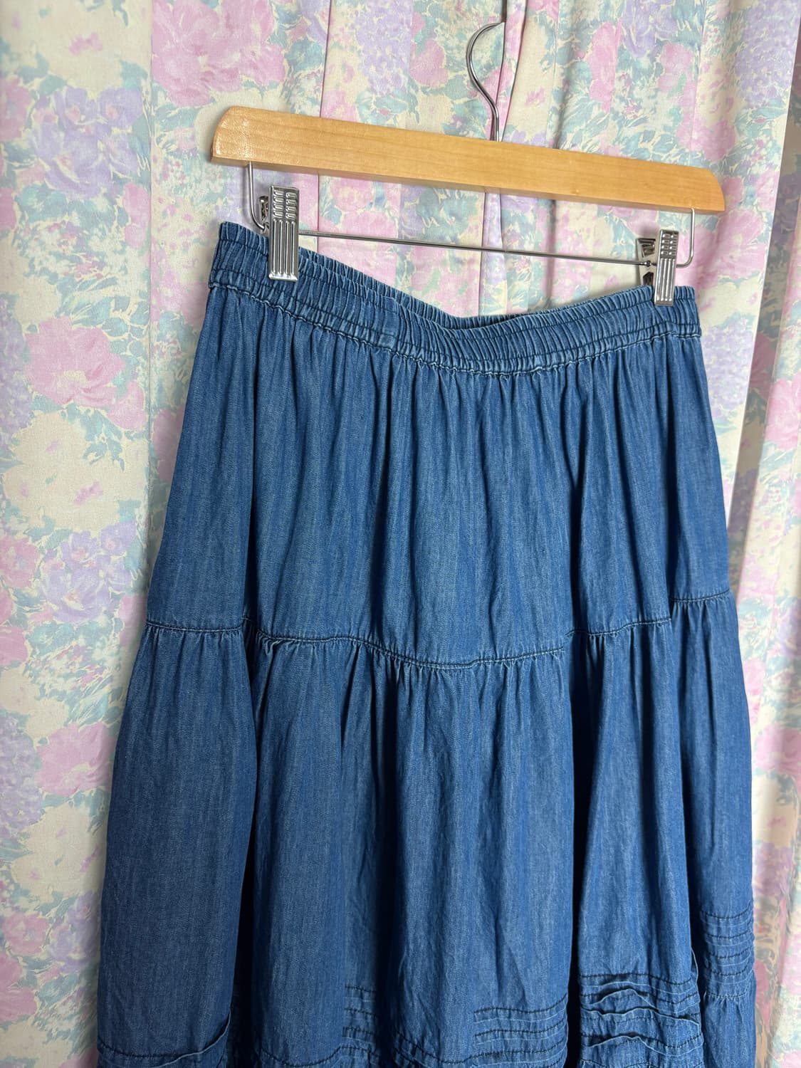 데님 캉캉 롱 스커트 상품이미지7