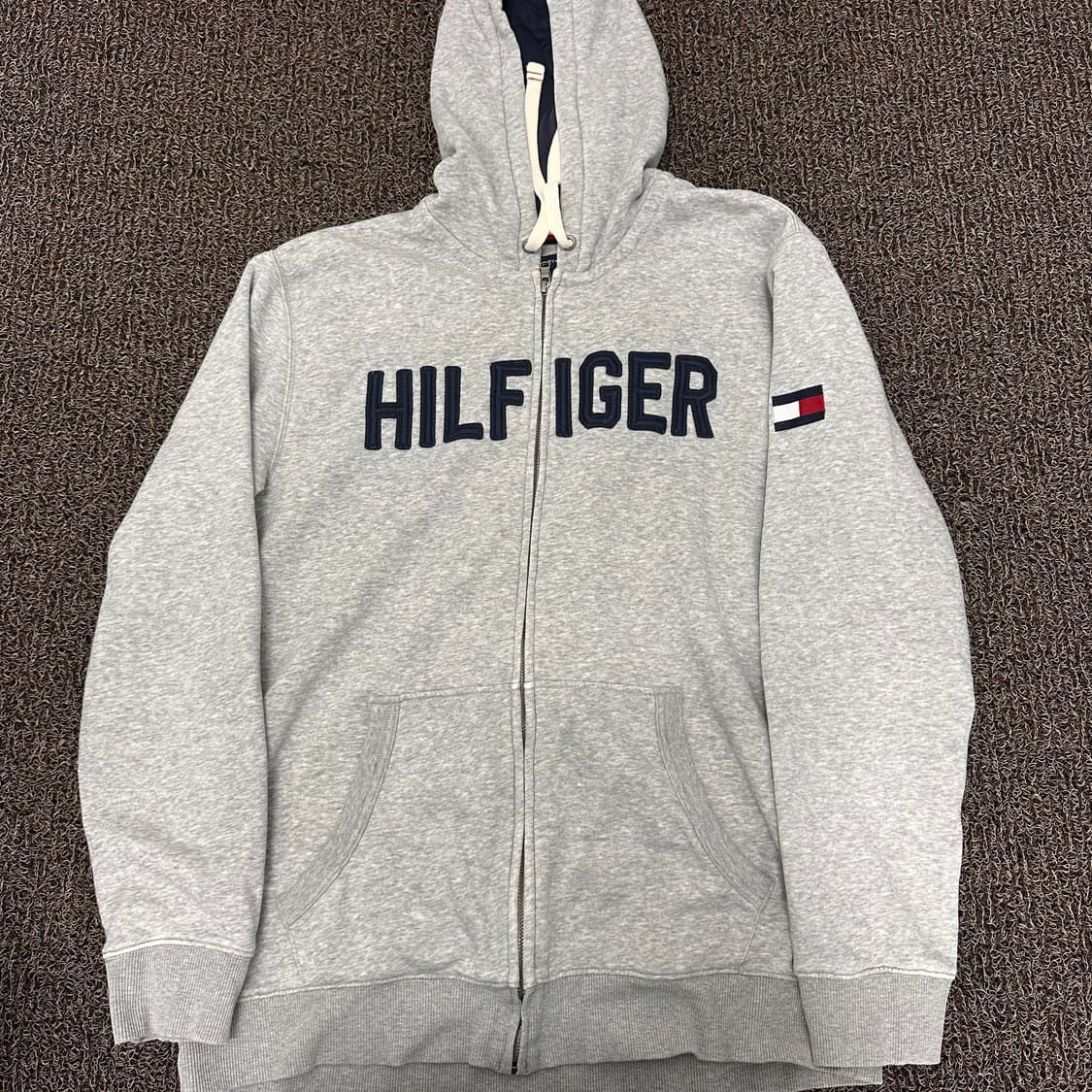 타미힐피거 기모 후드집업 그레이 XL 상품이미지1