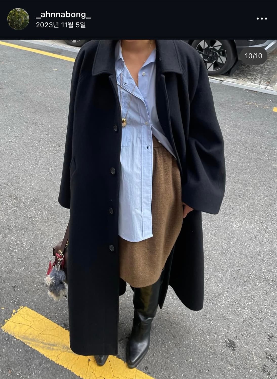 에토스 레글런 코트 블랙 상품이미지1